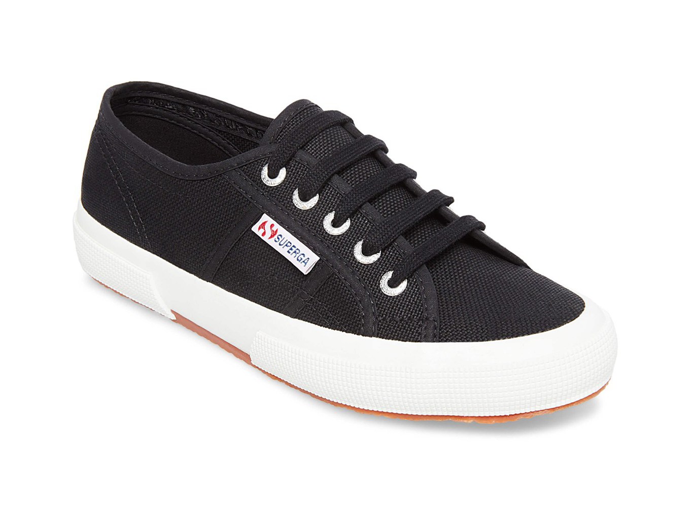Alpargata Superga Mujer Negras/Blancas - 2750 Cotu Classic - 089435GFR